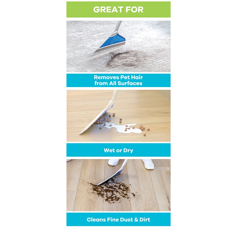 Helio Air Broom™ All-Surface, Lightweight Retractable Cleaning Tool