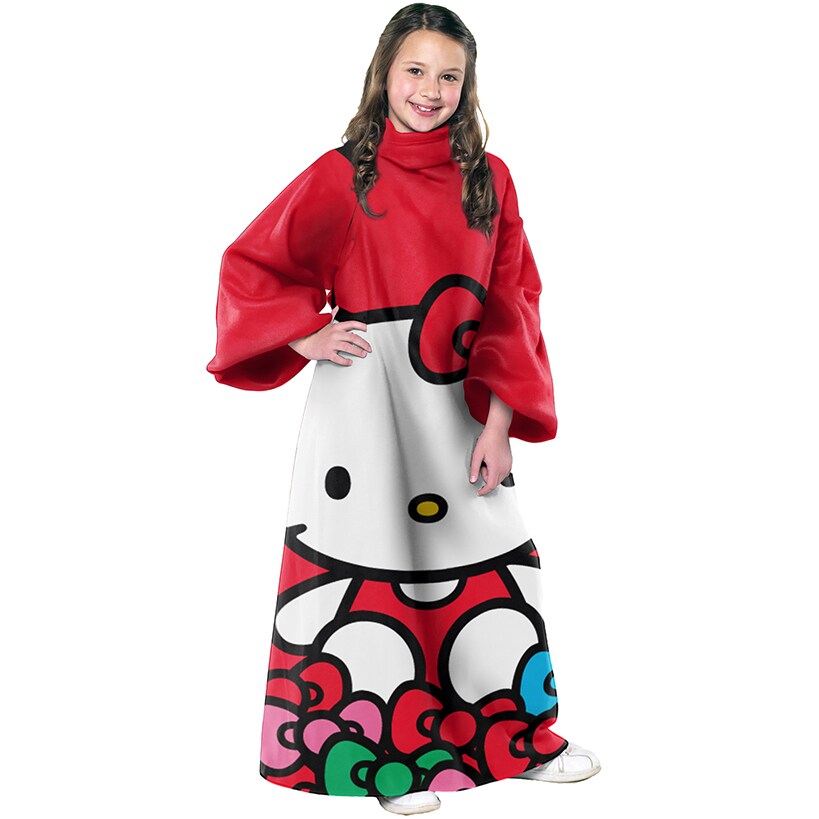 Hello Kitty Smitten Silk Touch Comfy Throw with Sleeves
