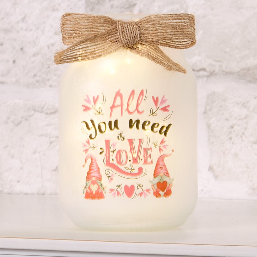 Valentine's And St Patrick's Fairy Light Mason Jar Décor#select-holiday_need-is-love
