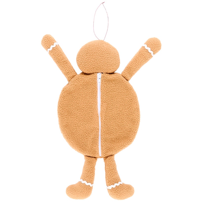 Plush Holiday Candy Treat Bag - Snowman or Gingerbread Man