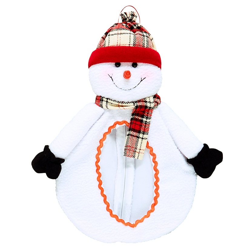 Plush Holiday Candy Treat Bag - Gingerbread Man or Snowman