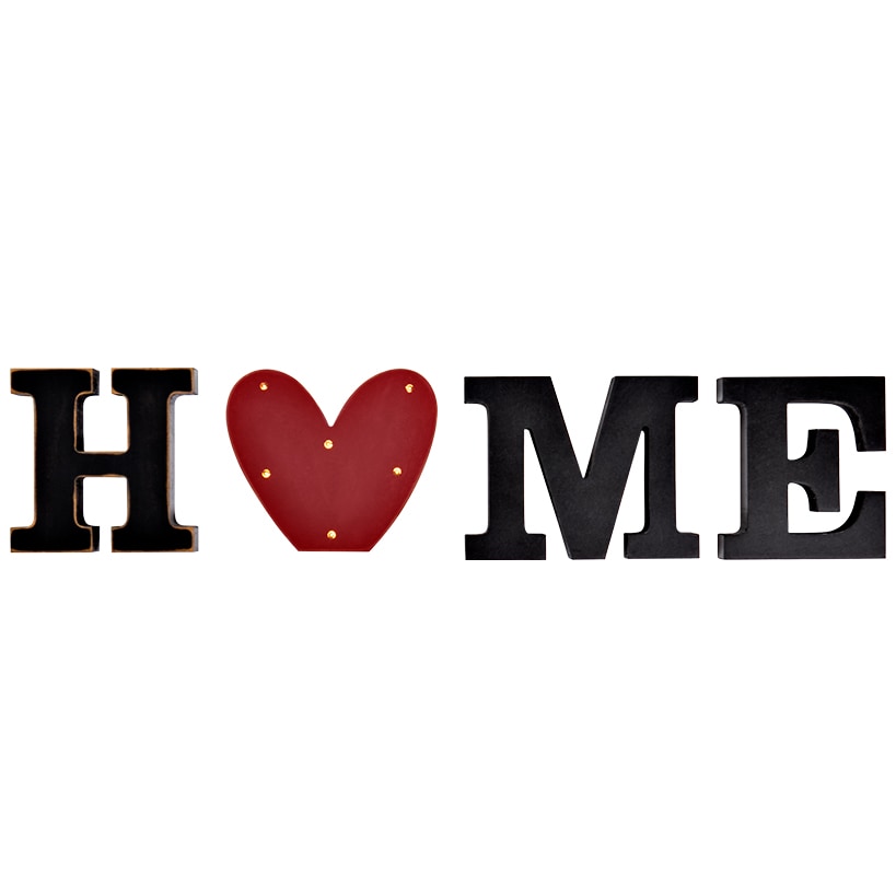 Home Sign with Lighted Heart or Set of 4 Icons#select-item_home-sign-with-lighted-heart