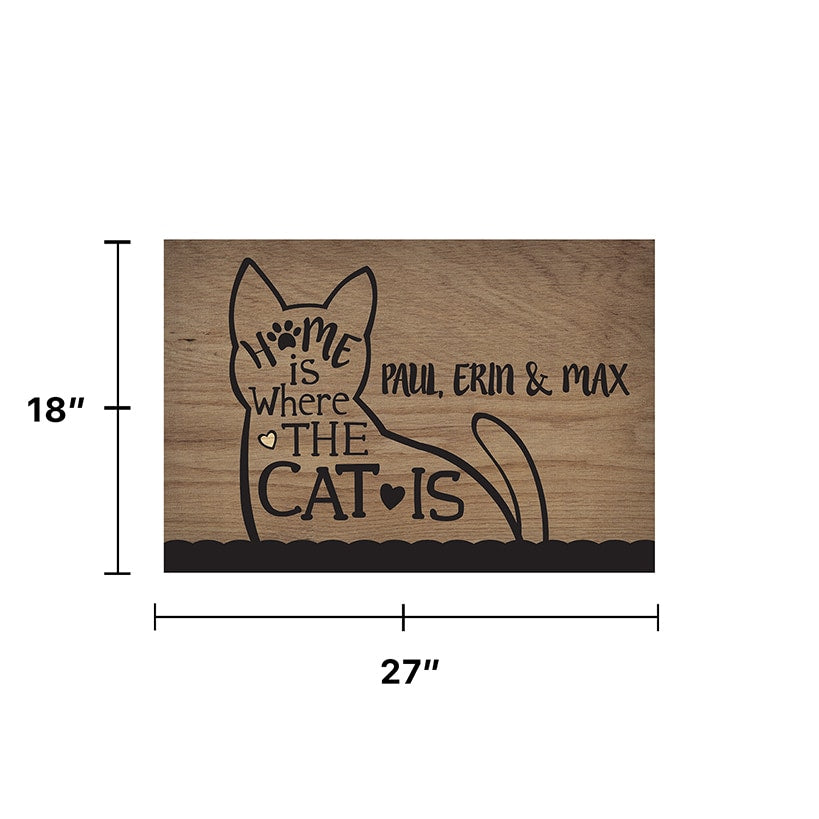 Personalized Home is Where is Dog or Cat Doormat