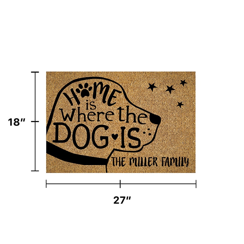 Personalized Home is Where is Dog or Cat Doormat