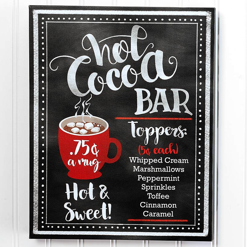 Hot Cocoa Bar Wall Signs