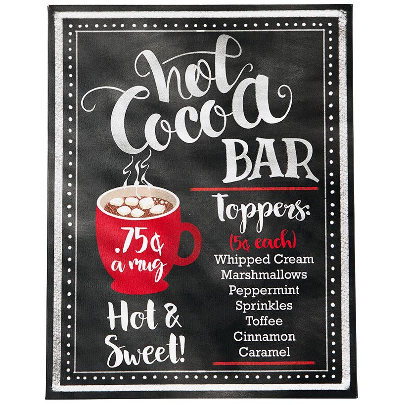 Hot Cocoa Bar Wall Signs