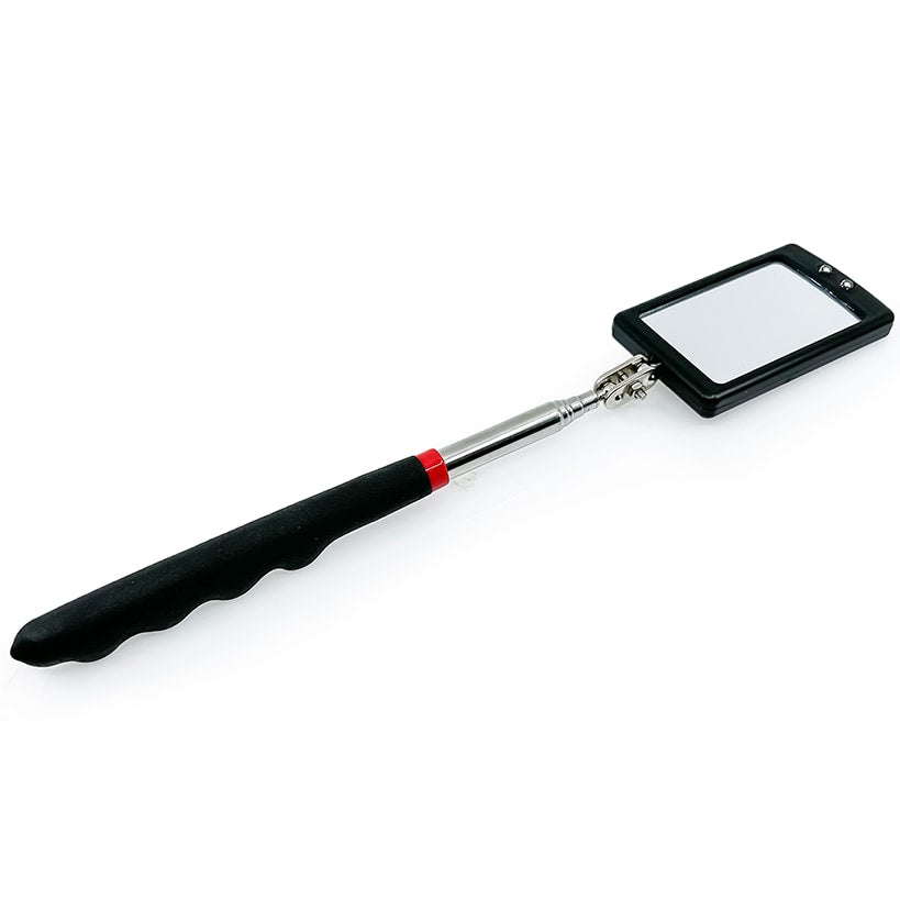 Telescoping Illuminated Mirror For Inspections with 360 Degree Veiw
