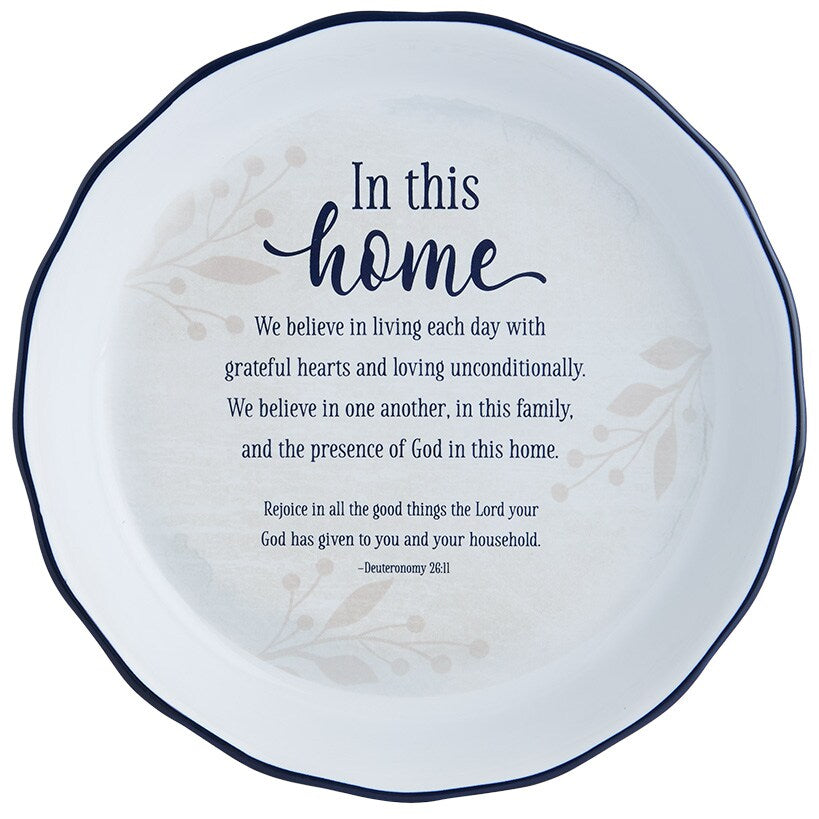 In This Home Collection - Pie Plate, Utensil Crock, Measuring Spoons