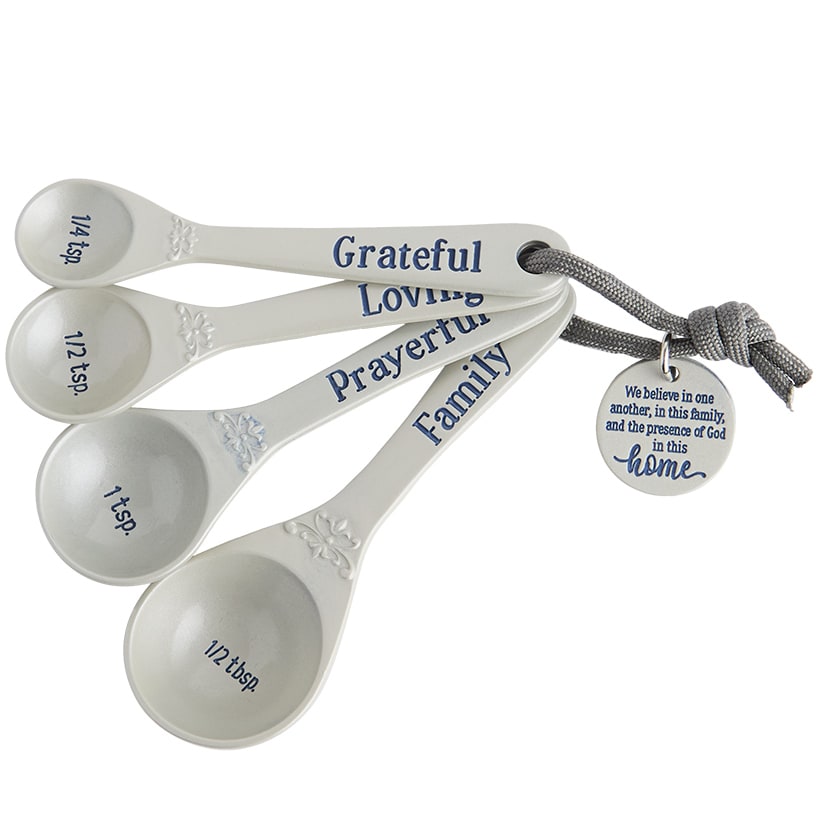 In This Home Collection - Pie Plate, Utensil Crock, Measuring Spoons