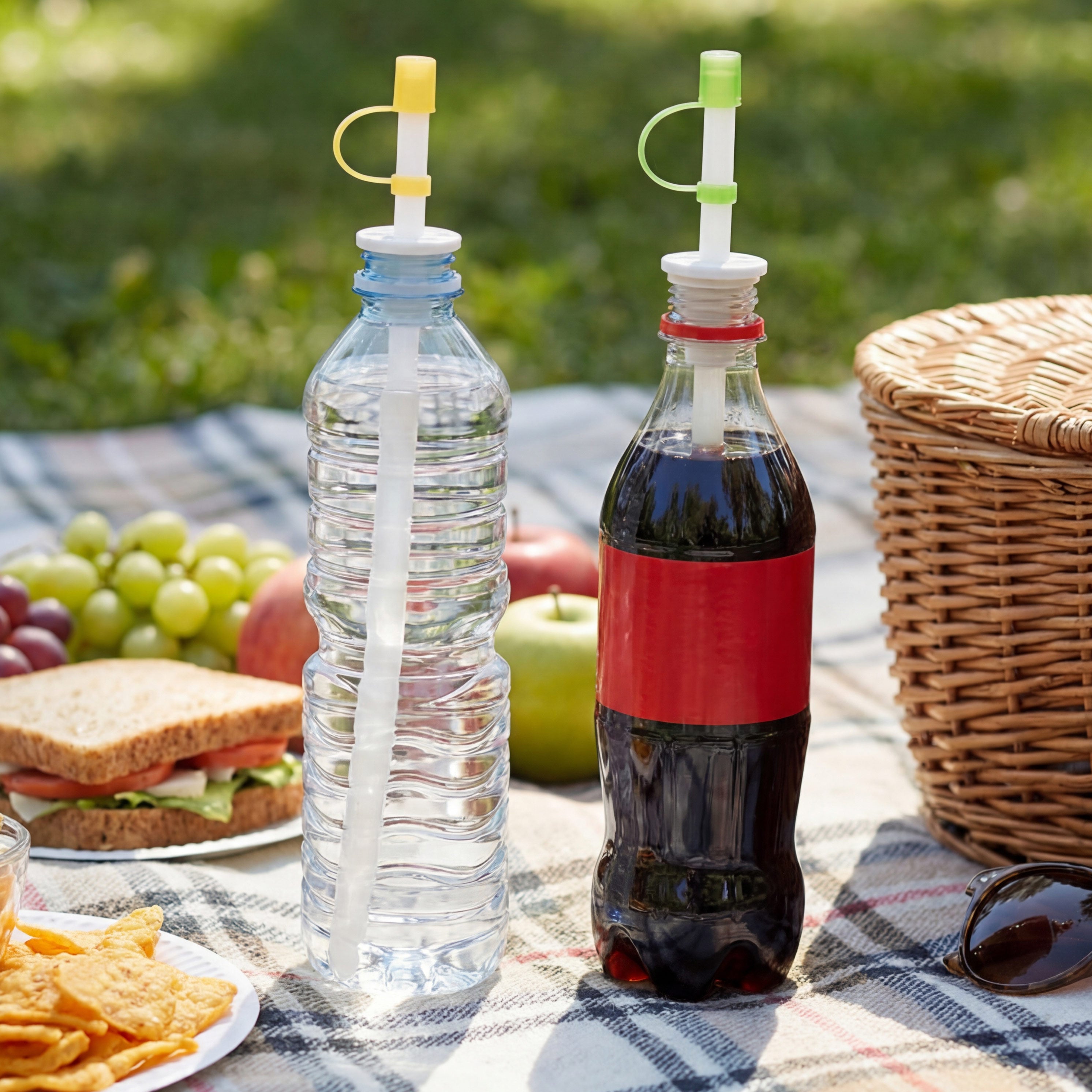 Jokari Sip and Seal Soda Straws for Bottled Beverages 2 Pack