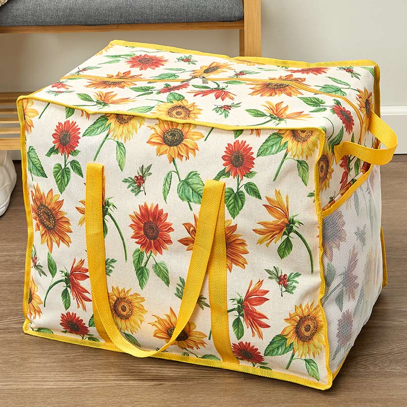 Jumbo Printed Storage Bag With Handles#select-bag_sunflower