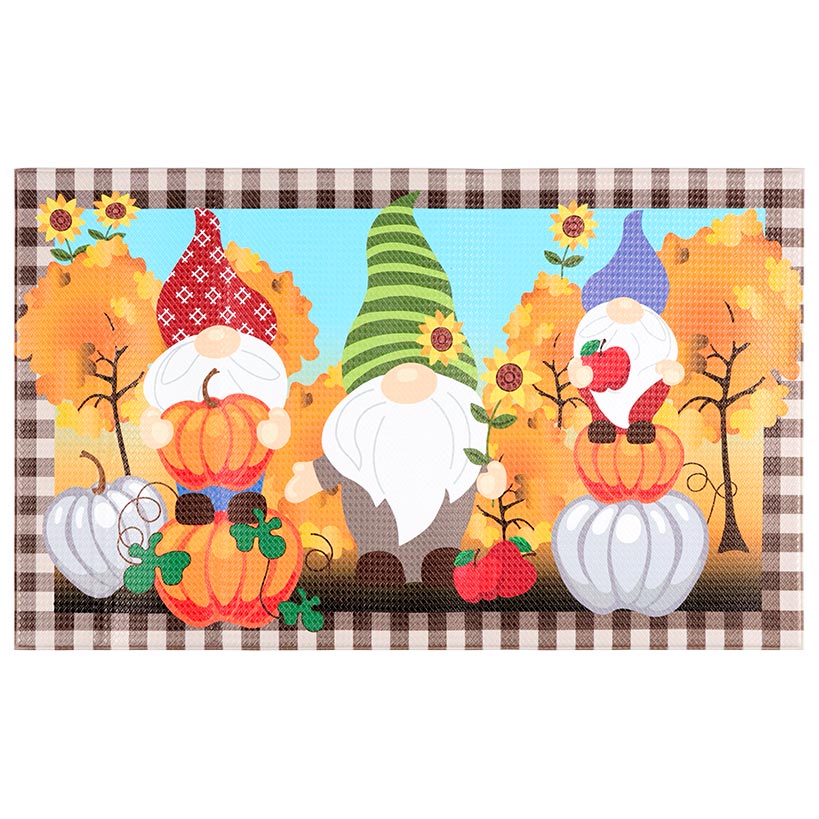Gnome Pumpkins Kitchen Accent Rug or Runner