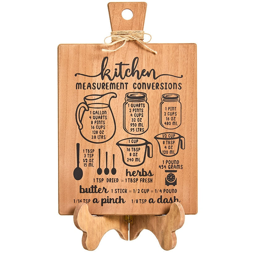 Cookbook Holder & Stand with Kitchen Conversions Chart