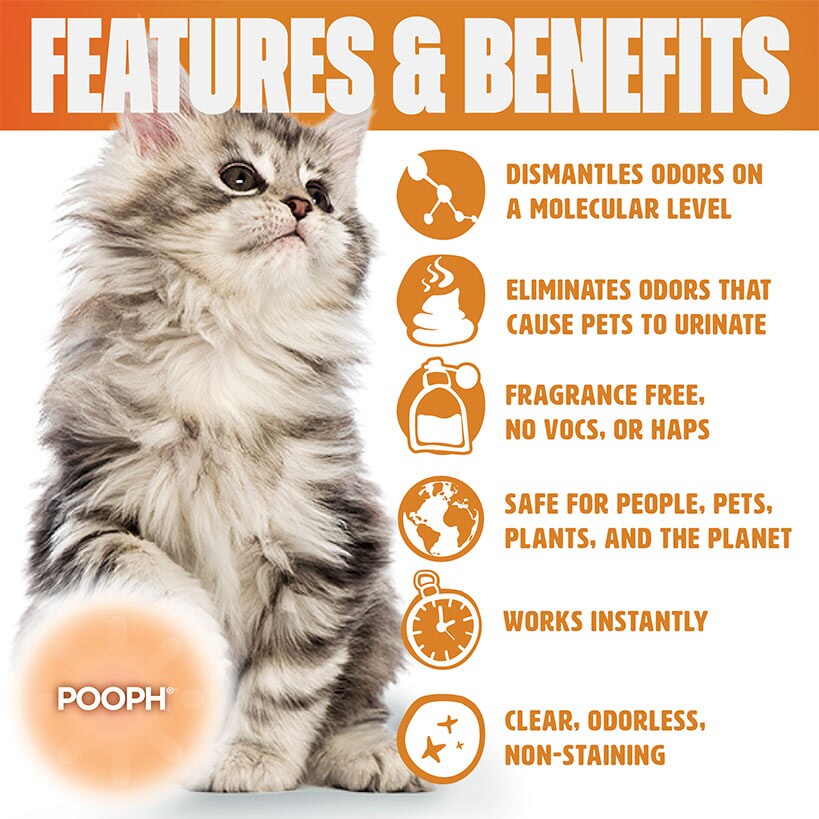 Pooph® Pet Odor And Stain Eliminator Or Kitty Spray Odor Eliminator