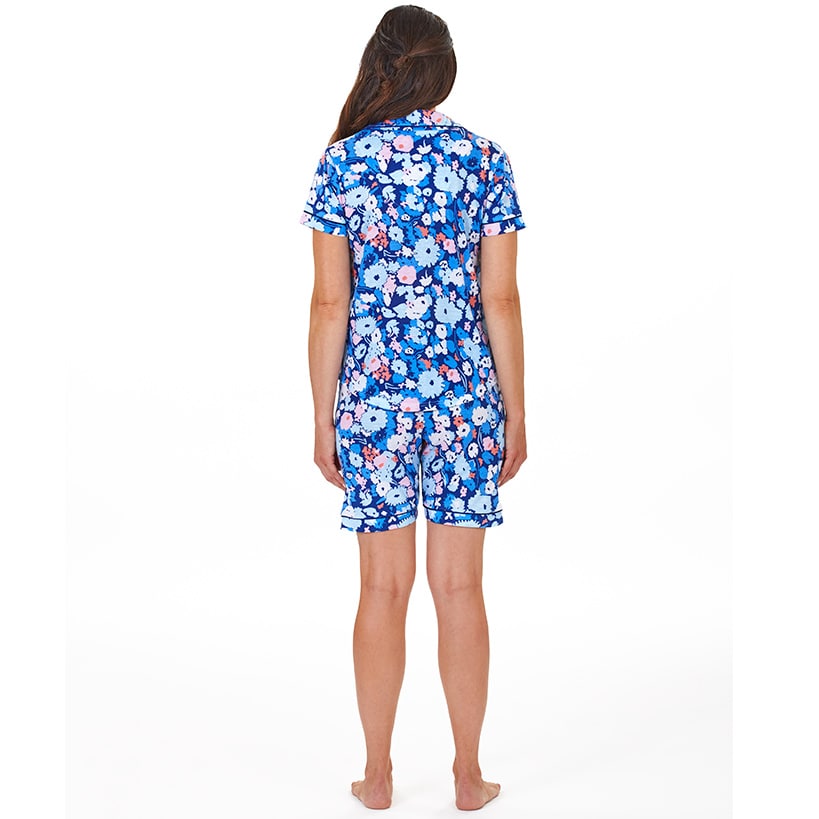 Knit Floral Print Bermuda Pajama Sets