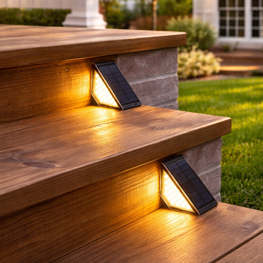 LED Solar Step Lights Set of 2