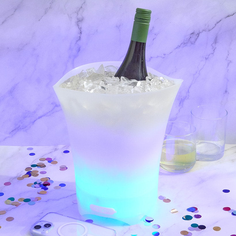 Portable LED Ice Bucket with Built In Wireless Bluetooth Speaker