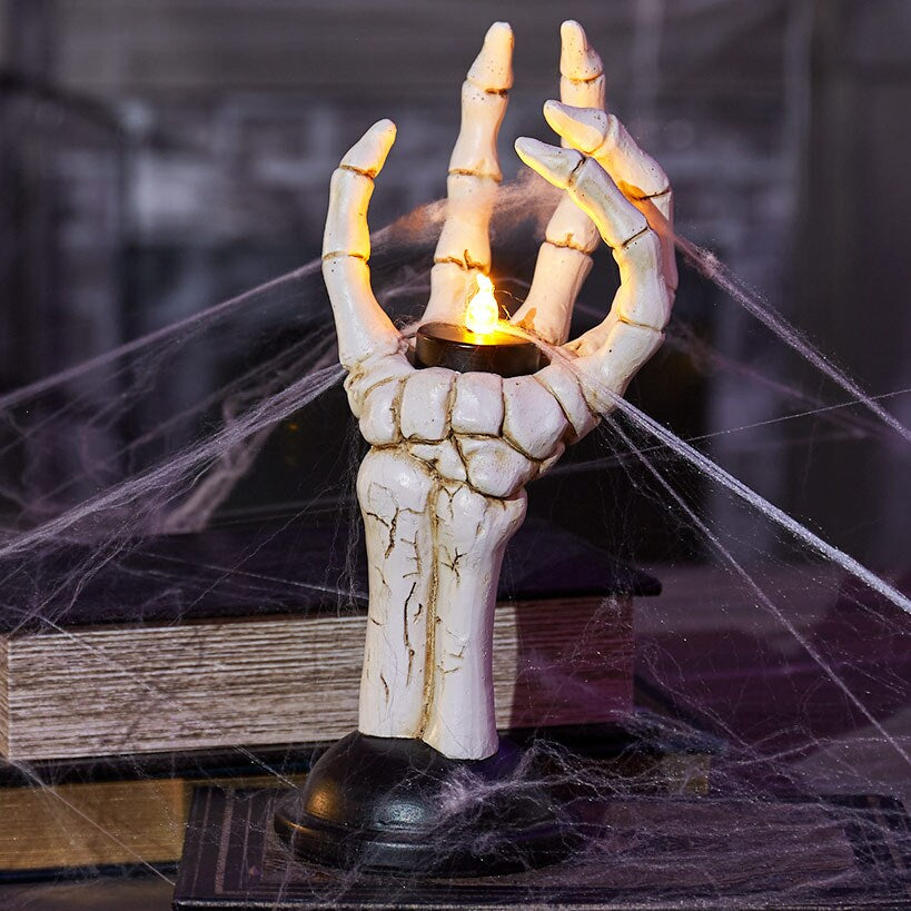 Skeleton Hands LED Tealight Holders