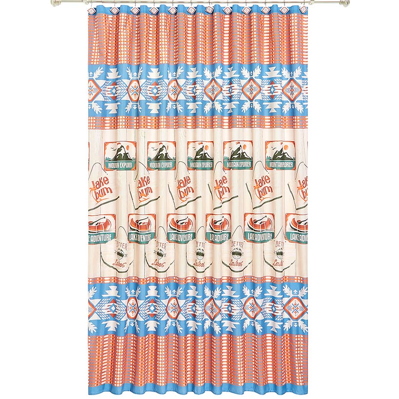Lake Adventure Shower Curtain, Bath Rug, Hand Towels, Valance, or Hooks