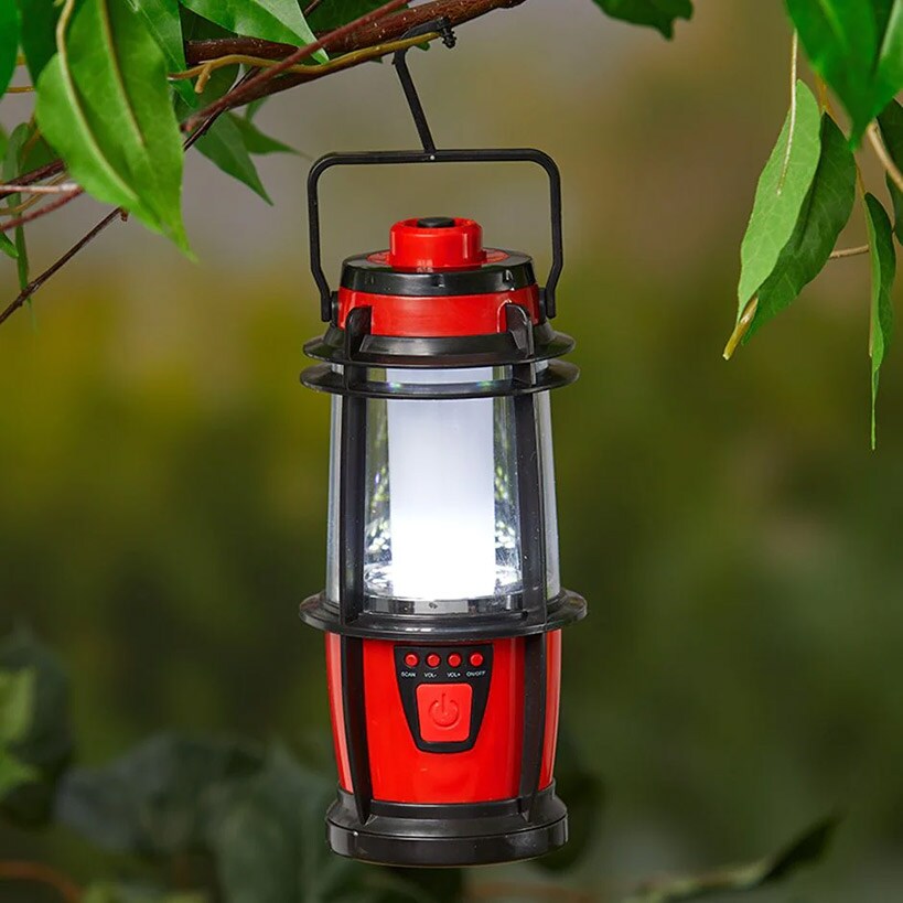 LED Lantern with FM Radio & Pullout Flashlight