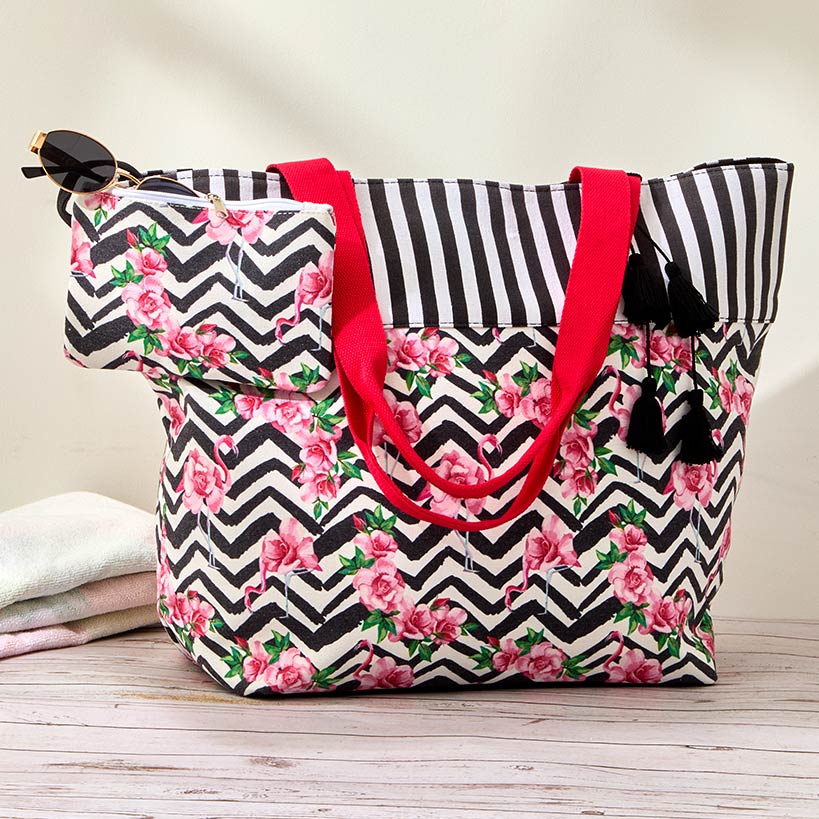 Beach Bag with Wet Pouch