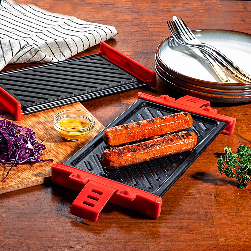 Microwave Grill - Quick, Gourmet Meals with Perfect Grill Lines