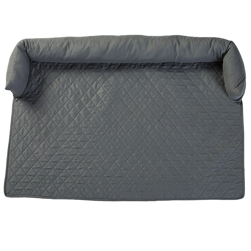 Quilted Pet Bed with Headrest