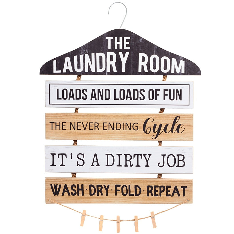 Laundry Room Humorous Wall Décor - Tip Jar, Sign, or Safety Pins