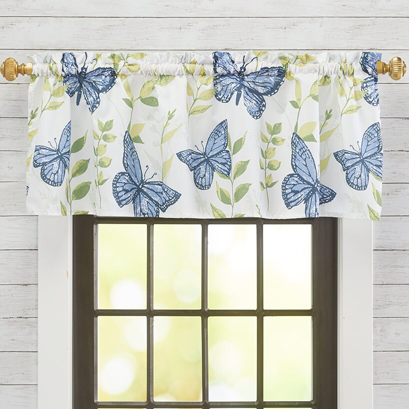 Lavender Luster Butterfly Valance or Shower Hooks Set of 12