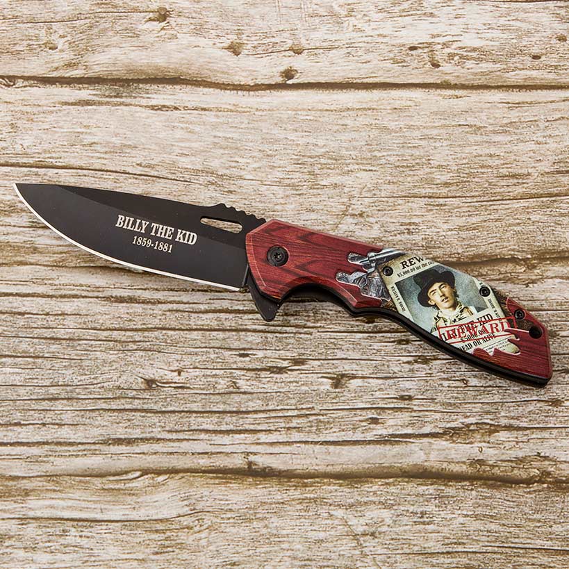 Folding Knife - Legends Of The West, Spring-Assisted, Drop Point Blade