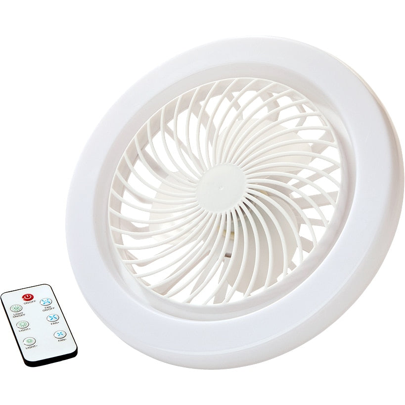 Light Socket Ceiling Fan With LED Light And Remote For Indoor Use
