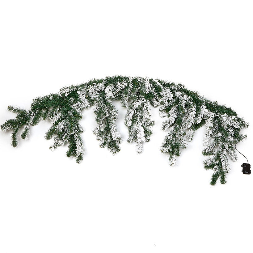 Lighted Cascading Mantel Sprays