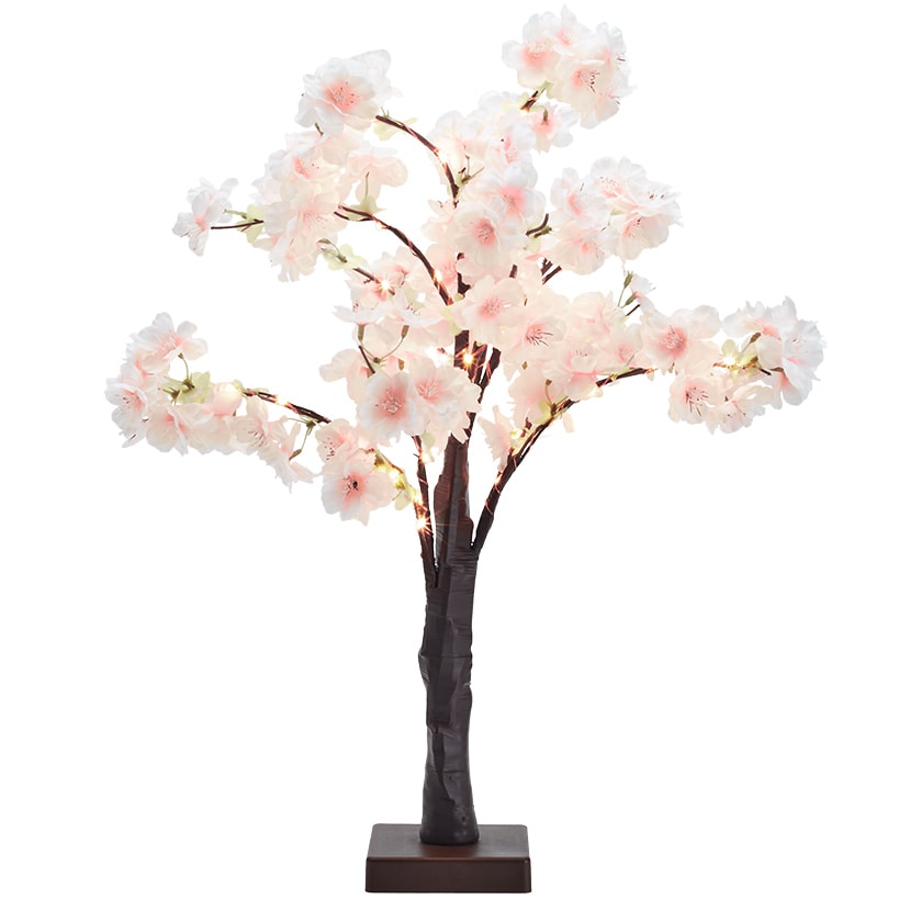 Lighted Cherry Blossom Garland, 2 Pc Branches, Table Tree, or 48" Tree