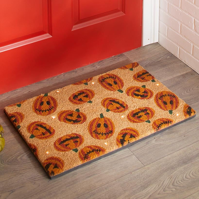 Halloween LED Lighted Coir Doormats