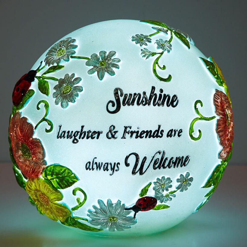 Lighted Ball Décor With Sentiment - Dream Big, Friends, or Sunshine