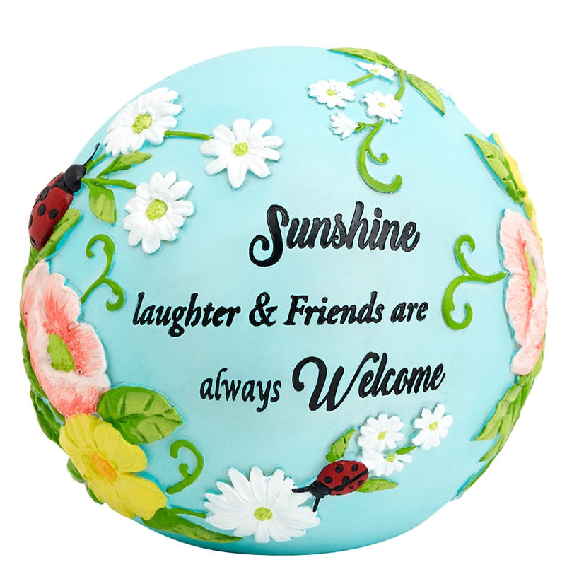 Lighted Ball Décor With Sentiment - Dream Big, Friends, or Sunshine