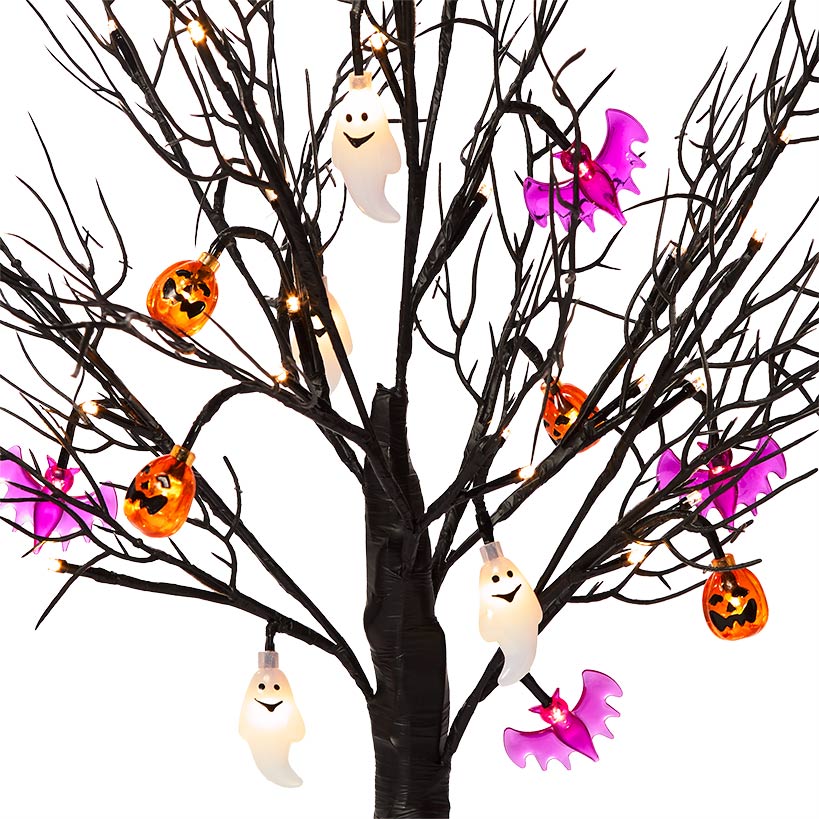 Lighted-Halloween Tree