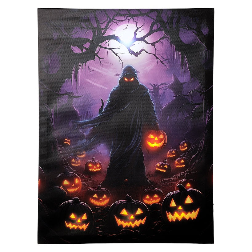 Halloween Canvas Wall Art Lighted Decor In Ghost Skeleton Or Reaper