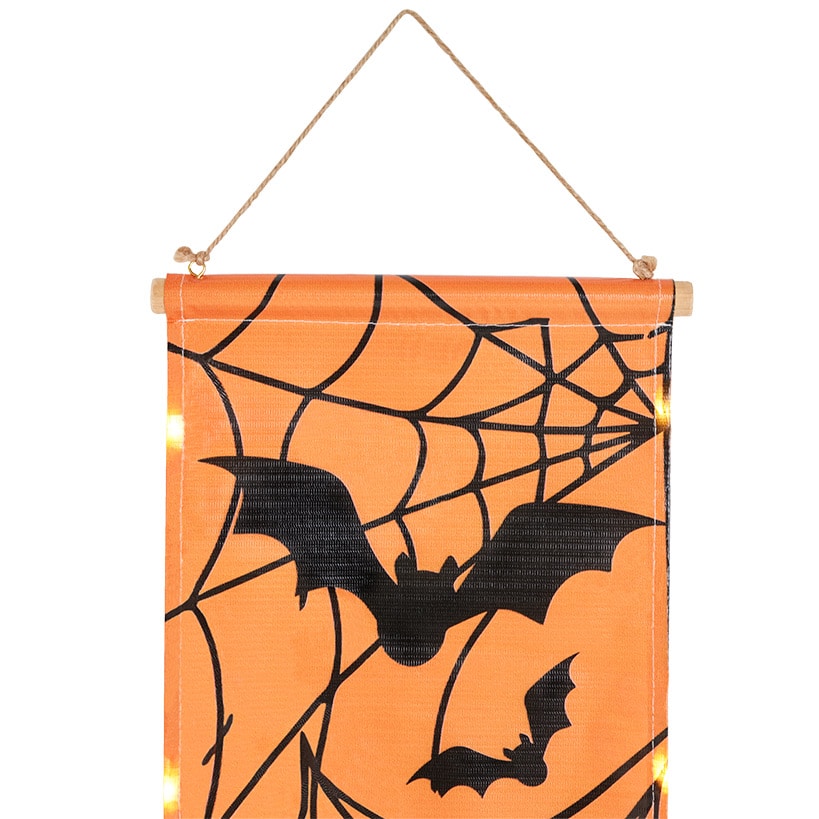 Festive Lighted Gnome Halloween Porch Banner
