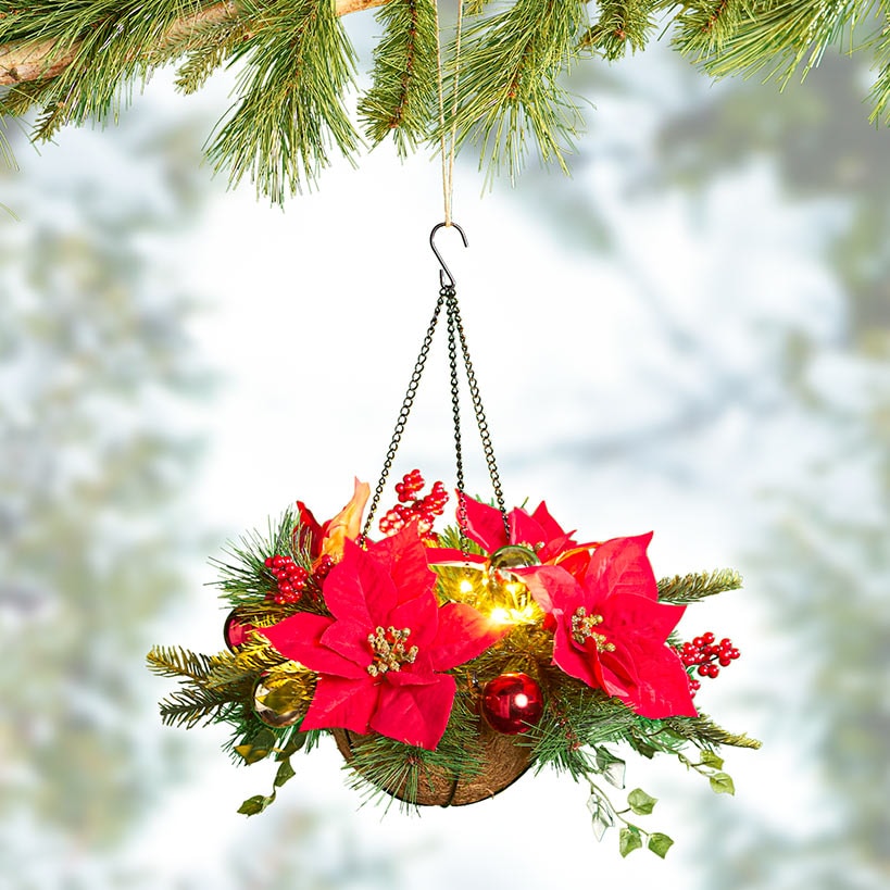 Lighted Seasonal Basket with Timer#select-basket_red