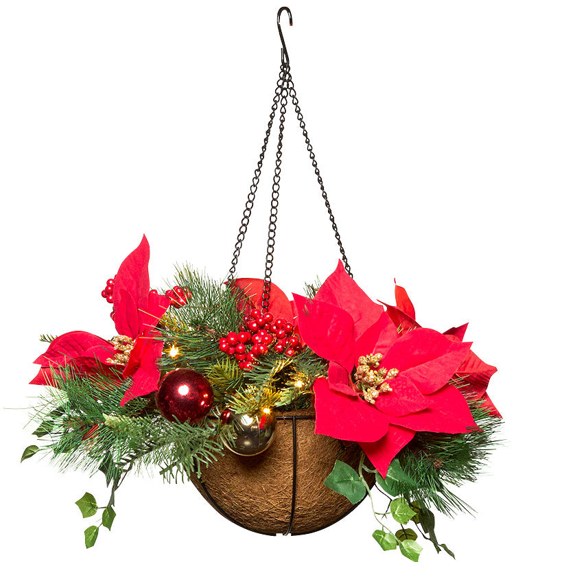 Lighted Seasonal Basket with Timer