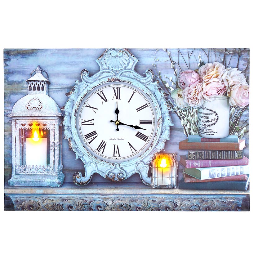 Themed Lighted Clock Wall Art