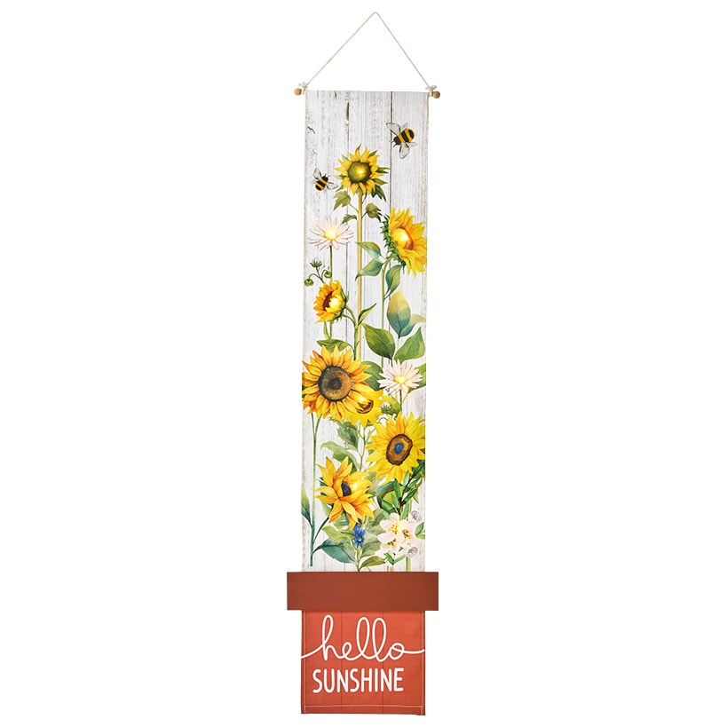 LED Lighted Welcome Banner - Flower or Patriotic 46" Length