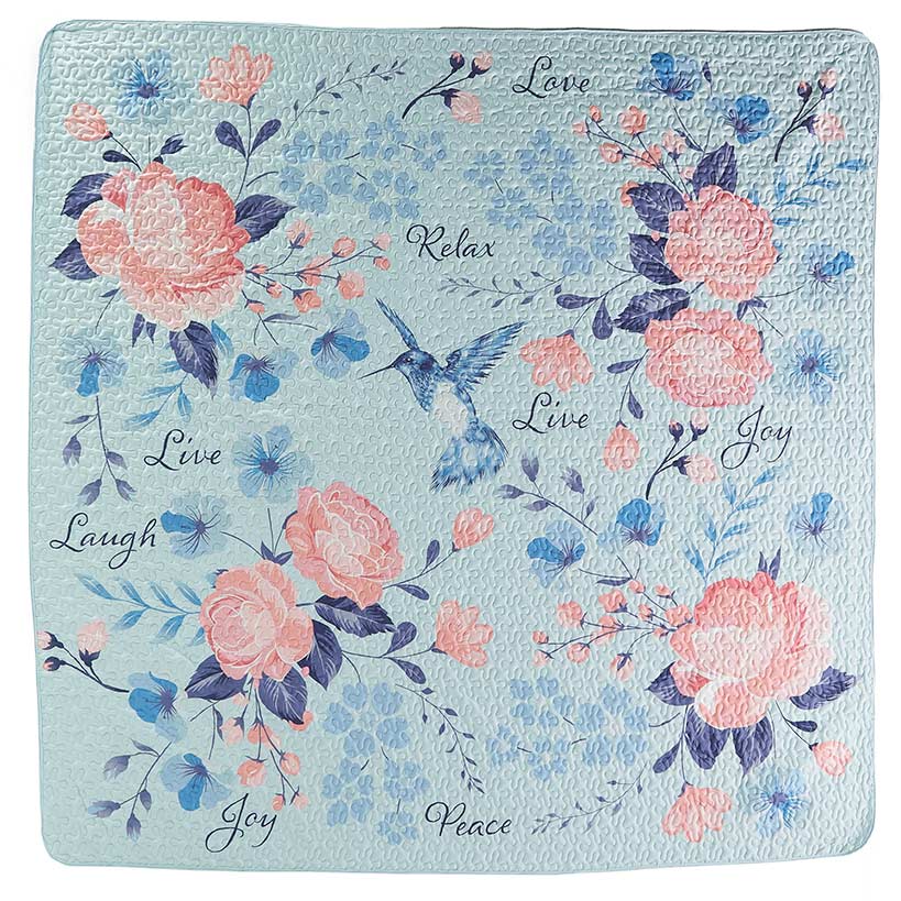 Floral and Hummingbird Sham