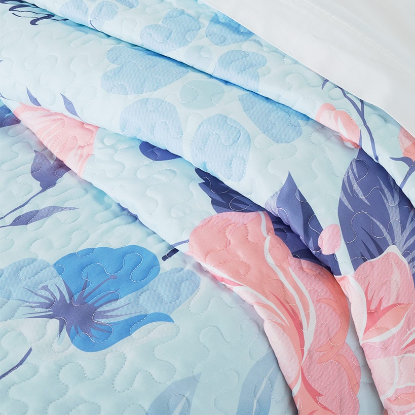 Floral and Hummingbird Sham