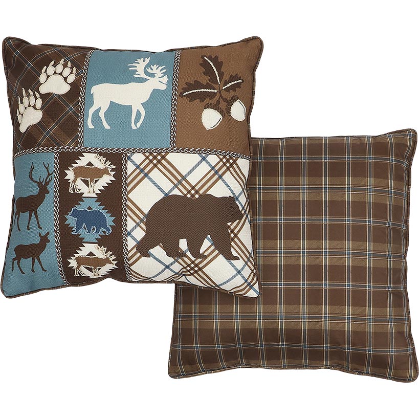 Lodge Embroidered Decorative Pillow
