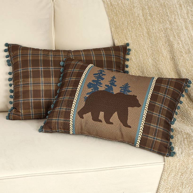 Lodge Embroidered Decorative Pillow