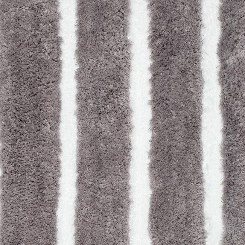 Homewear Luxury Stripe Bath Rug with Non-Skid Backing, Set of 2