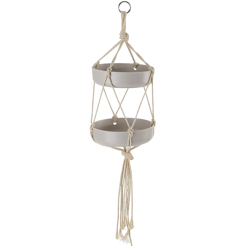 Macrame Bird Feeder and Waterer
