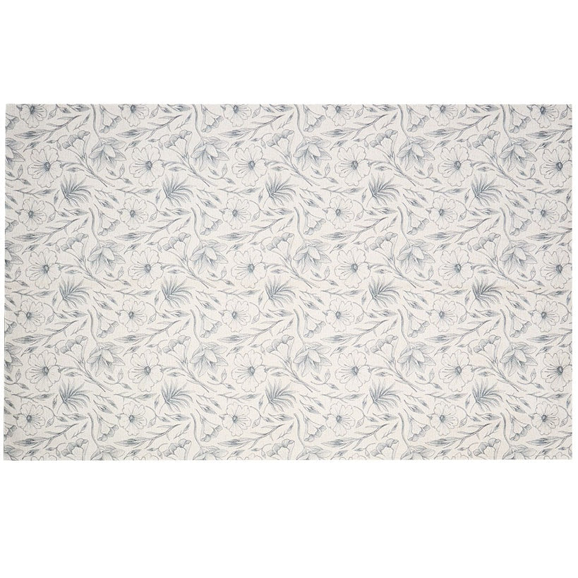 Washable Magnolia Floral Rugs or Runner